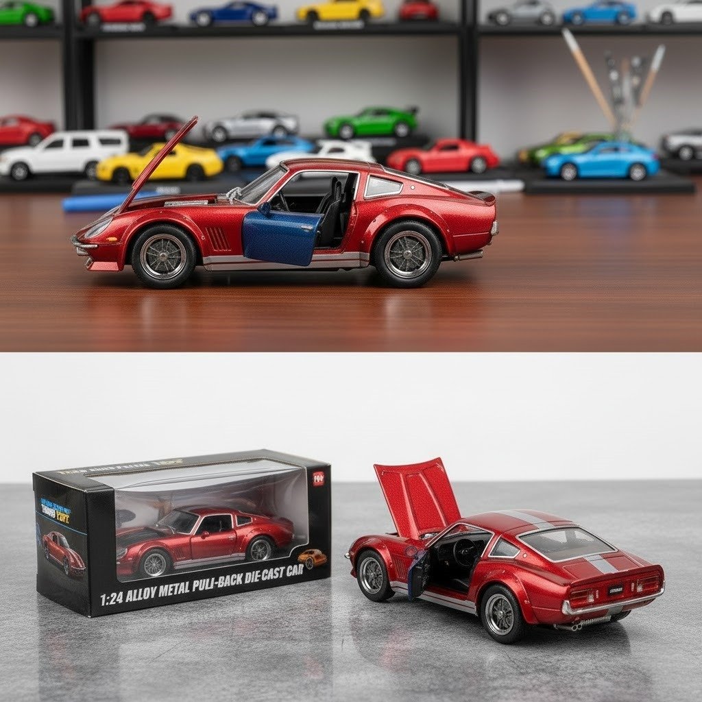 1:24 Alloy Metal Pull‑Back Die-Cast Car – High-Speed Toy Vehicle for Kids & Collectors – Durable Racing Model, Ages 3+