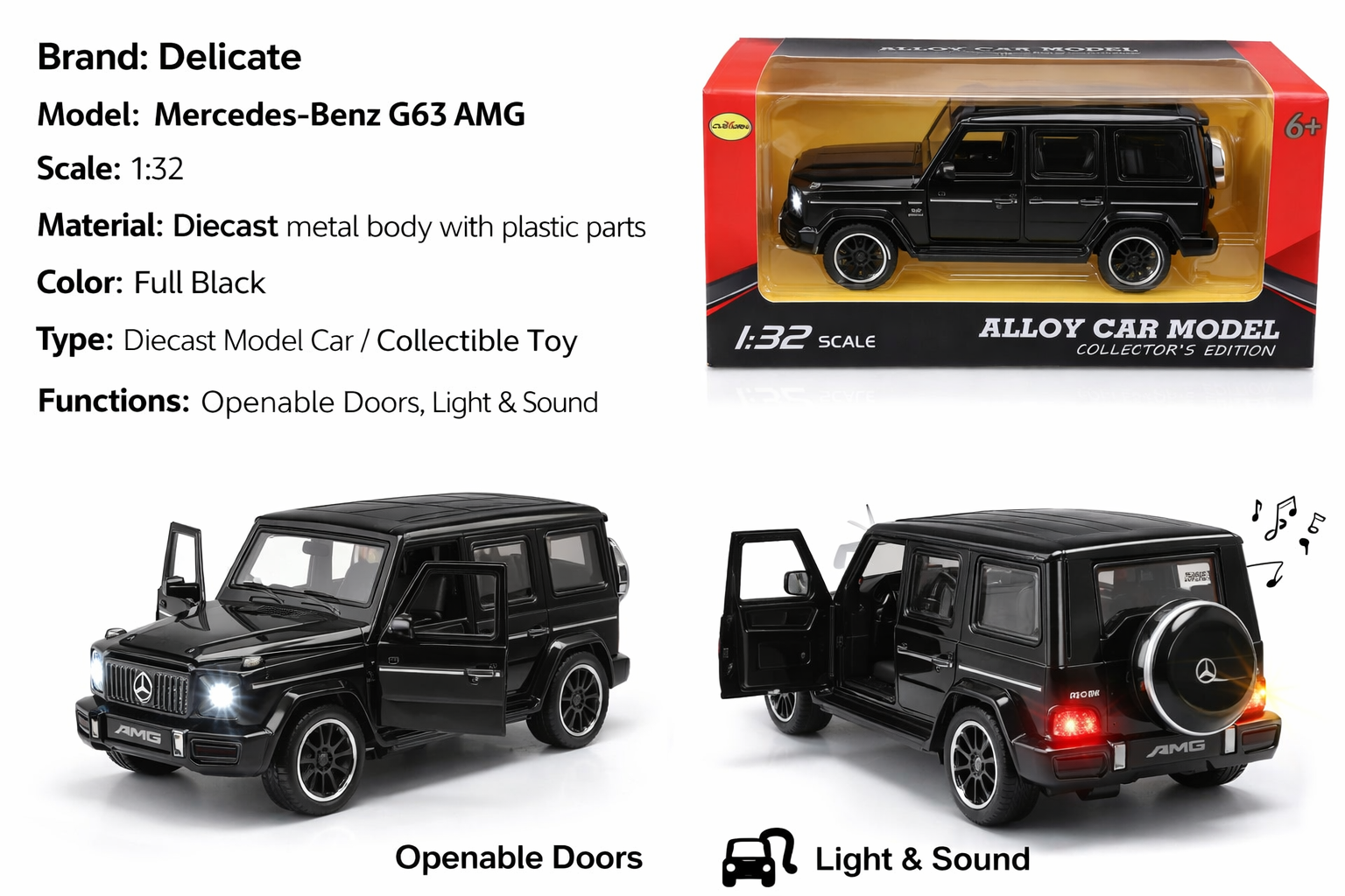Mercedes-Benz G63 AMG 1:32 Diecast Model Car in Dubai