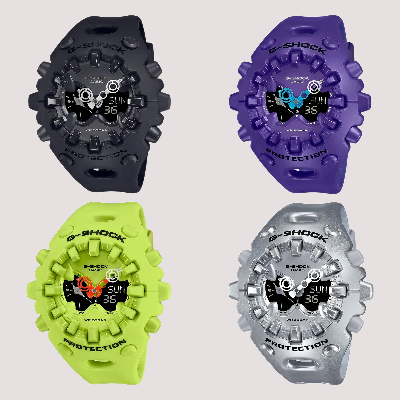 Rugged Sports Shock-Resistant Watch | Multi-Function Analog-Digital Wrist Watch | 4Color Edition