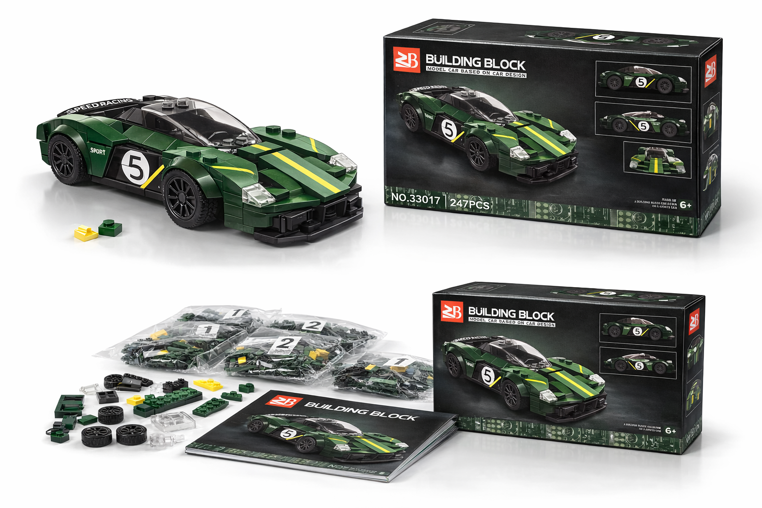 Racing Car Building Blocks Toy Set for Kids 6+ in Dubai