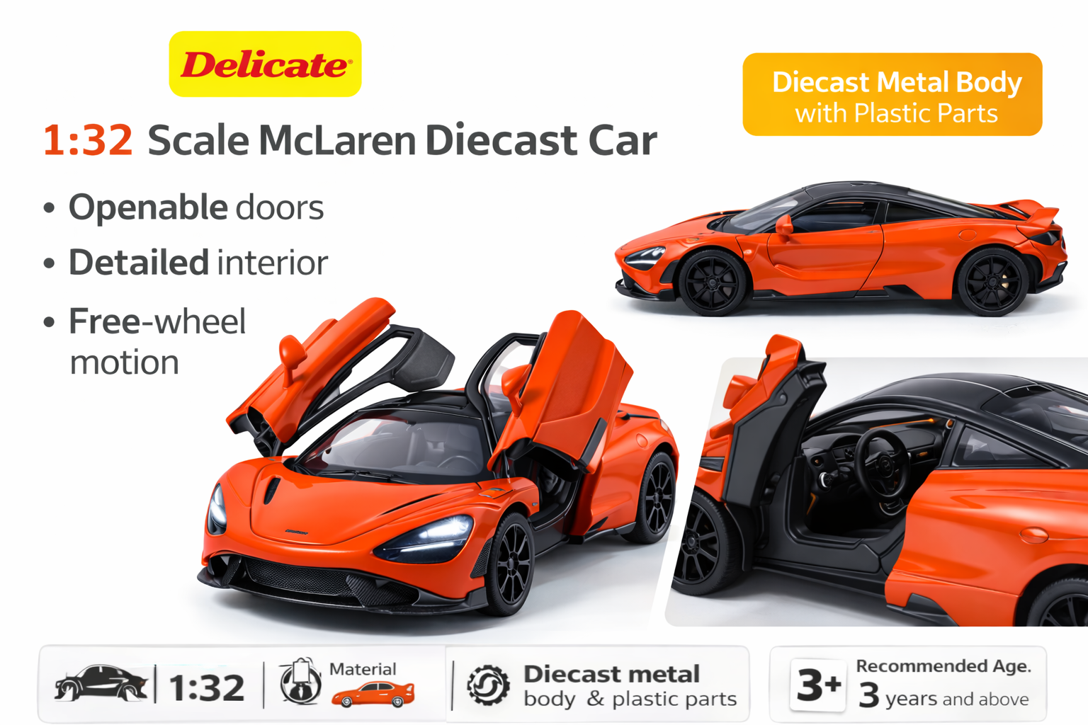 McLaren 1:32 Scale Diecast Model Car in Dubai |1:32 Scale Toy